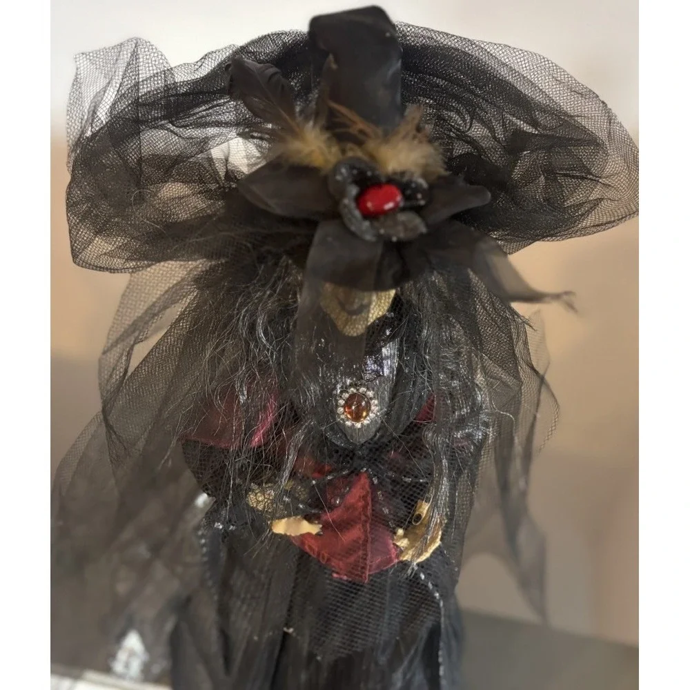 Vtg Halloween Wicked Witch Figurine Doll Decoration 23